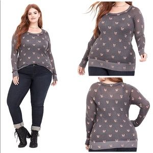 🆕Torrid fox print sweater size 3